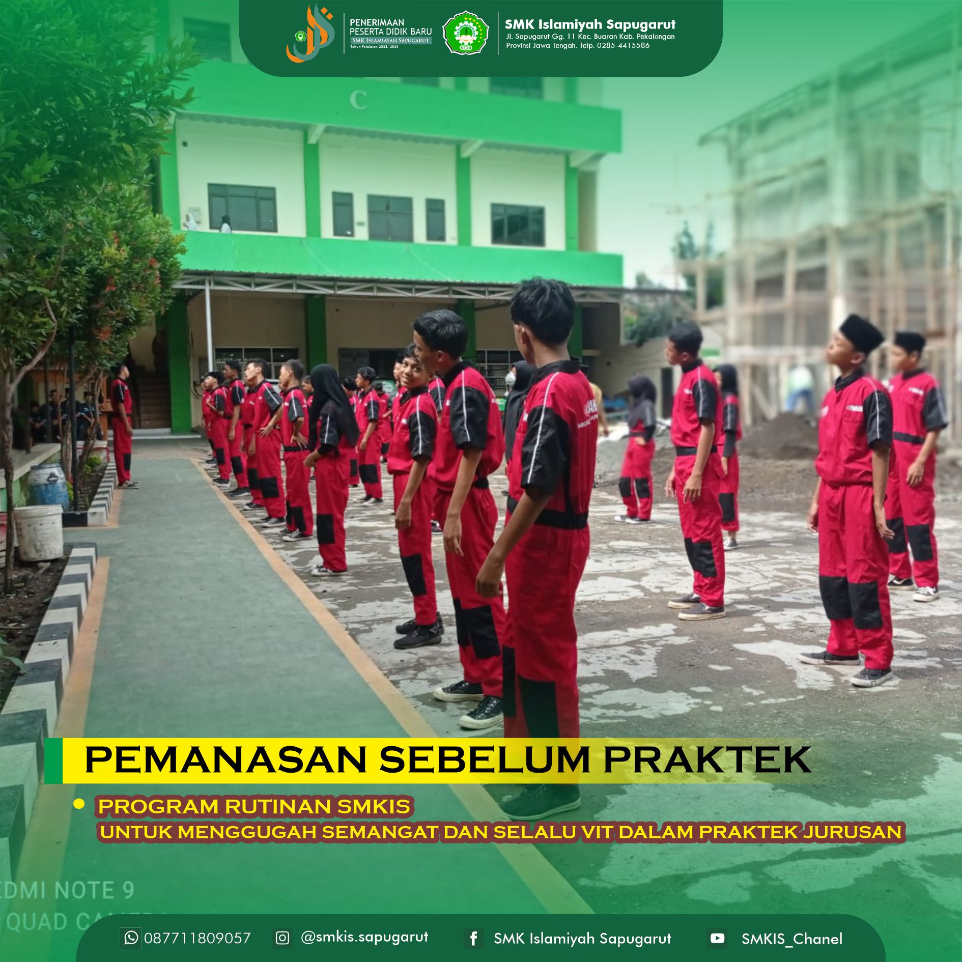 Pemanasan Sebelum Praktik Jurusan SMKIS