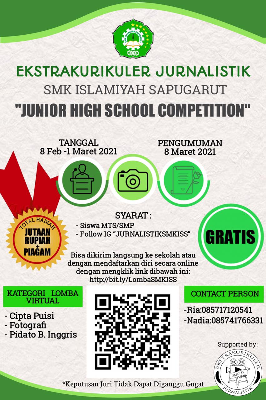 INFORMASI LOMBA JURNALISTIK SMK ISLAMIYAH SAPUGARUT