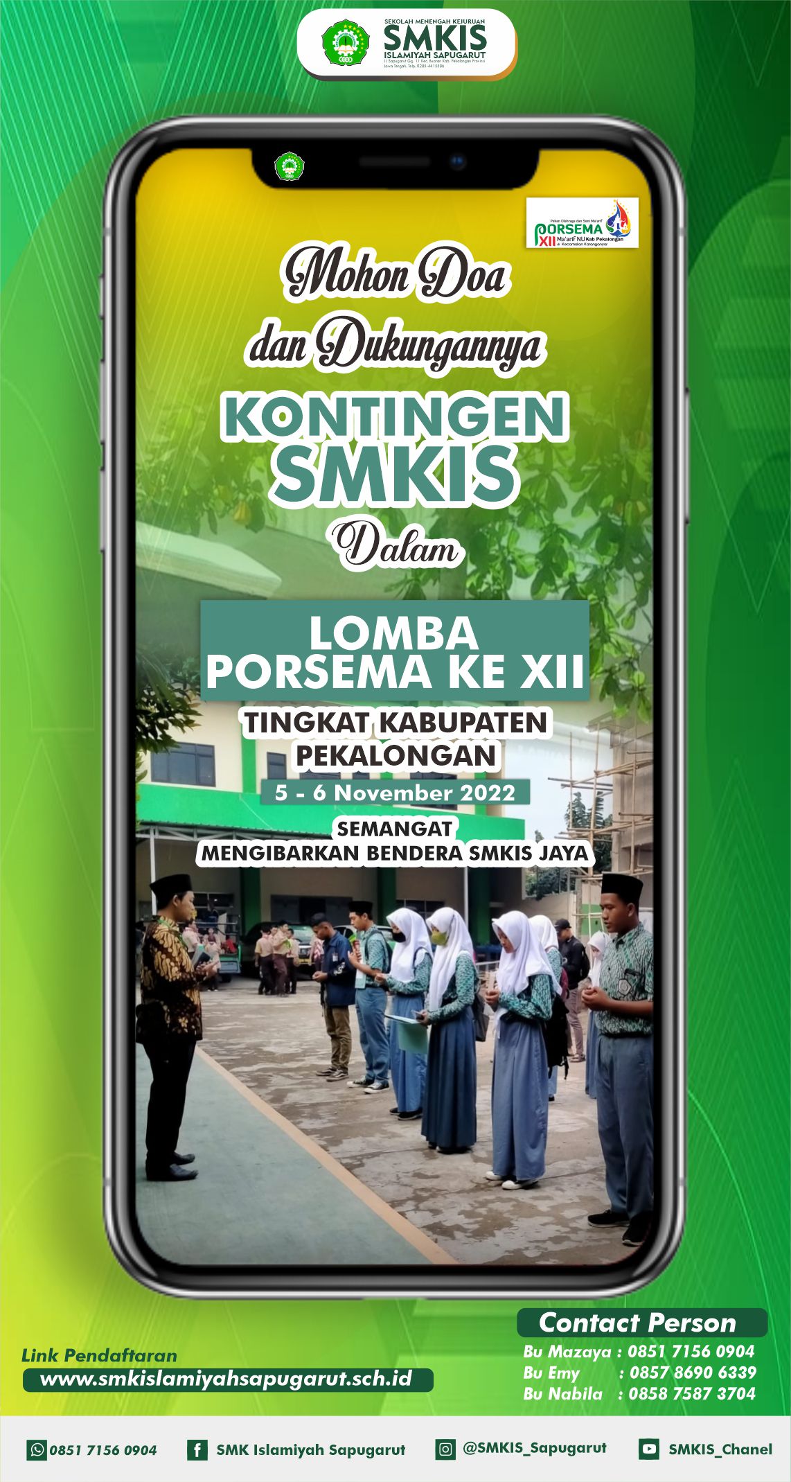 SMKIS Berpartisuipasi di Porsema Ke XII Kab. Pekalongan